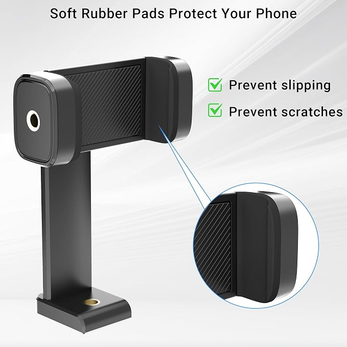 Phone Tripod Mount, Camera Hot & Cold Shoe Holder for iPhone Andriod | Camera Hot 2 Cold Shoe Phone Mount Compatible for iPhone Android Sony Canon DJI Ronin S/SC Zhiyun Gimbals - Image 3