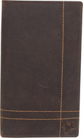 Marshal Bifold Leather RFID Blocking Wallet For Men & Women | Genuine Leather Holder With 19 Slots, 2 Bill Compartments & ID Window | For Credit/Debit Cards, Money & More (Vintage Logo Brown) by Marshalwallet