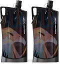 Survivor Filter Clear Collapsible Water Bottles - Travel, Hiking, Foldable, BPA-Free - 2 x by SurvivorFilter
