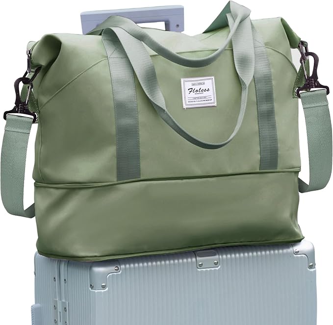 Travel Duffel Bag, Sports Tote Gym Bag, Shoulder Weekender Overnight Bag for Women by WONHOX