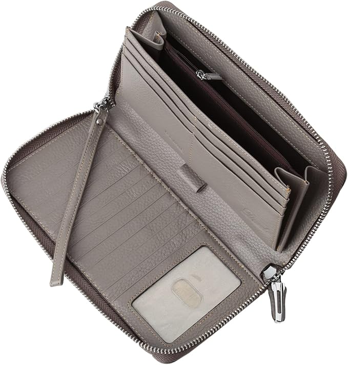 Small Compact Women Wallet RFID Blocking Genuine Leather Bifold Purse with ID Windows - Image 4