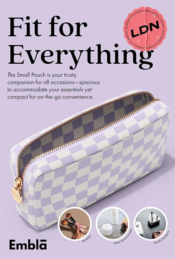 Makeup Bag for Women, Travel Cosmetic Organizer, Waterproof Toiletry Pouch | Small Nylon Cosmetic Bag with Zipper, Water-Resistant Beauty Pouch for Purse, Travel Essentials, Make up Case - Image 4