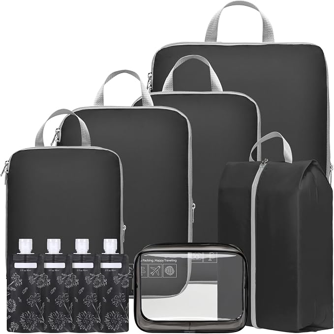 Cambond Compression Packing Cubes for Travel Women - Lightweight Luggage Organizers Bag Packing Cubes for Carry on Suitcases by Cambond