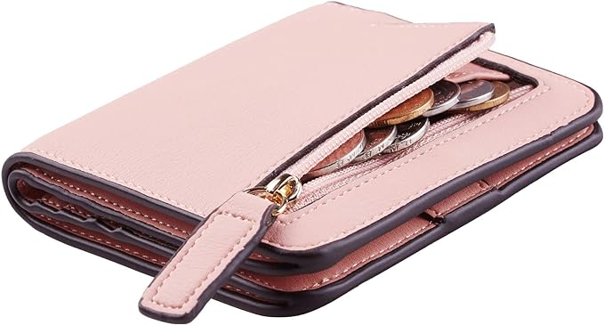 Toughergun Women’s Small Slim Leather Wallet with RFID Protection, Compact Bifold Mini Purse with Clear ID Window by Toughergun