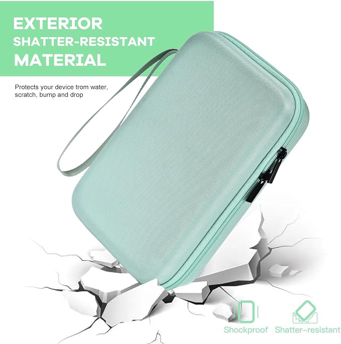 Hard Travel Electronic Organizer Case for MacBook Power Adapter Chargers Cables Power Bank Apple Magic Mouse Apple Pencil USB Flash Disk SD Card Hard Drive Shockproof Accessories Carrying Bag, Green - Image 4