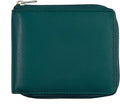 RFID Blocking Bifold Cowhide Leather Wallets For Men With Zipper Security | Safe Metal Zip Chain 9 Card-ID Slim Minimalist Mens Wallet (Forest Green) by Premiumqualityleatheraccessories