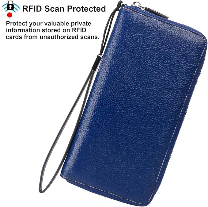 Small Compact Women Wallet RFID Blocking Genuine Leather Bifold Purse with ID Windows - Image 2