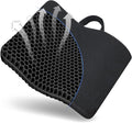 Gel Seat Cushion, for Long Sitting -Double Thick Gel Seat Cushion Breathable Honeycomb Chair Cushion with Non-Slip Cover for Office Chair Car, Wheelchair, Long Trips,Relief Sciatica Pain by Fzitiy