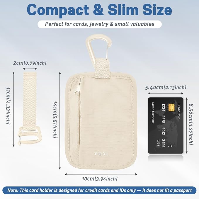 YOYI YOYI RFID Blocking Hidden Stash Clip, Travel Wallet Water-Repellent | Water-repellent fabric, RFID blocking liner, multiple carry options — hidden stash clip secures cards and cash on the go - Image 2