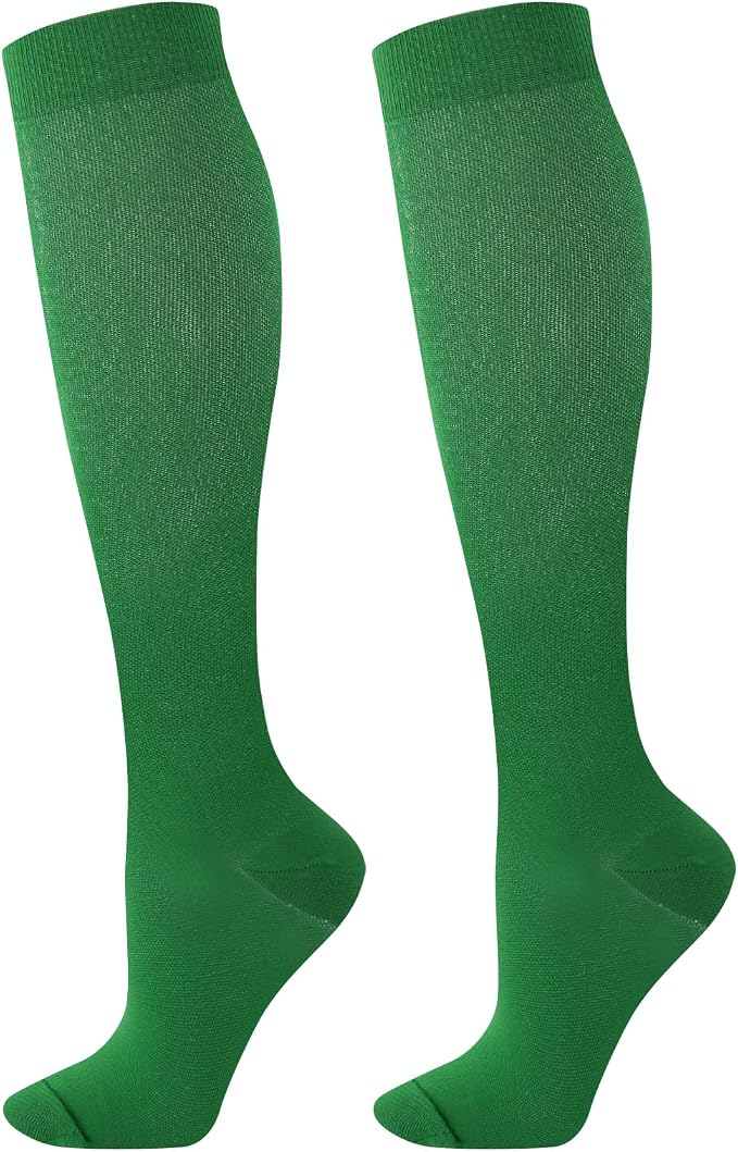 Junely Compression Socks for Women Knee High Stockings | Running Athletic Nurses Pregnant Women Work Support Travel Flight Sports Cosplay Costume Accessories Gifts by Junely
