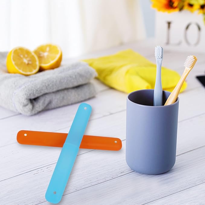 Cllayees 6 Pcs Travel Toothbrush Case Holder, Breathable Portable Toothbrush Container, Multiple Color Clear Toothbrush Holder for Home Trip Camping - Image 6