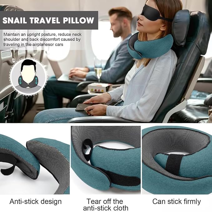 WEERSHUN Travel Pillows for Airplanes,2026 New Travel Pillow,Travel Neck Pillow Airplane Memory Foam Travel Pillow Neck Pillow for Traveling Suitable for Airplanes,Offices and Cars - Image 3