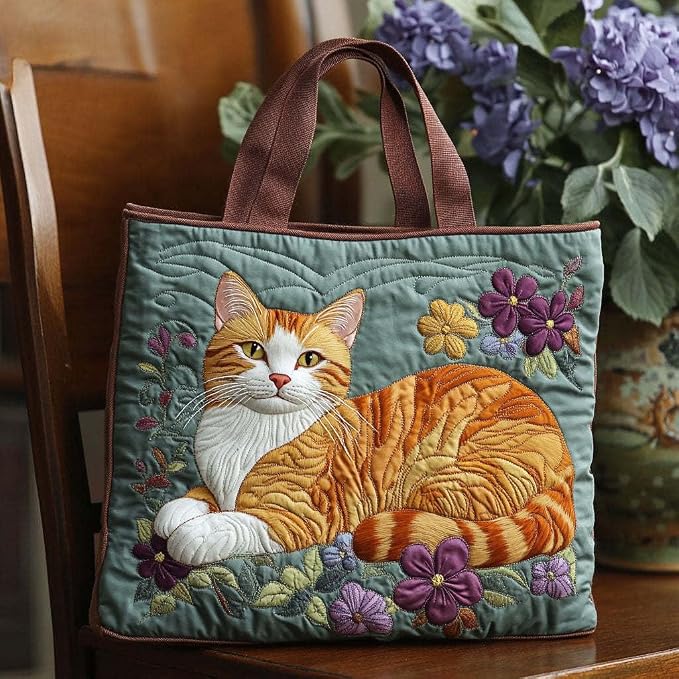 Women's Quilted Tote Bag – Lightweight Large Capacity Foldable for Travel | 20.87" L x 15.75" H - Image 6