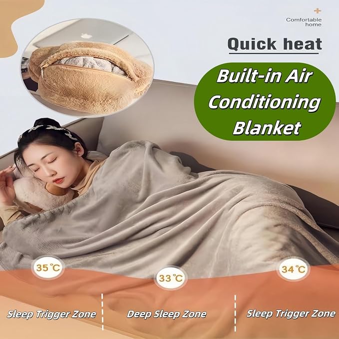 RYOLOY Cat Paw Warm Hand Pillow,with 66 * 35Inch Travel Blanket,2 in 1 Travel Pillow and Blanket Set,for Car Office Camping Essentials (Grey) - Image 4