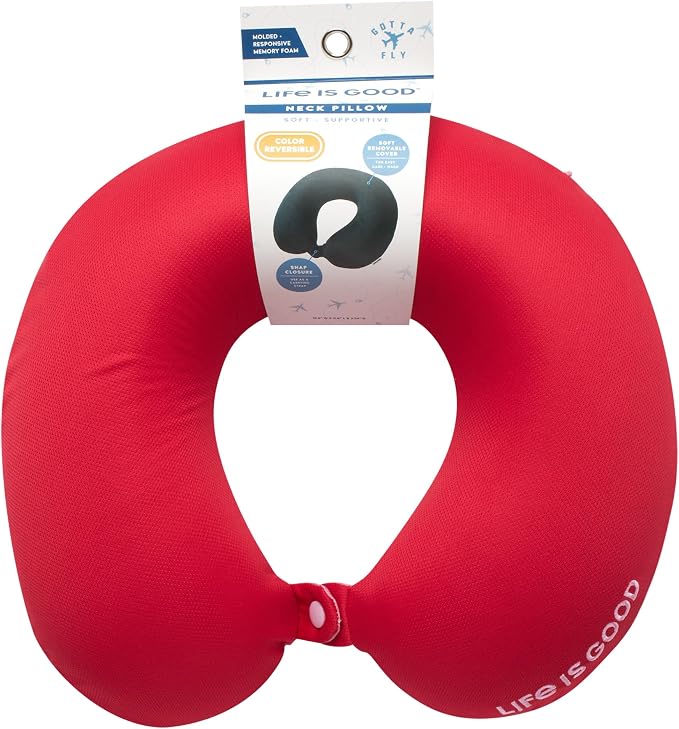 Life is Good Neck Pillow with Soft Memory | All-Over Print, U-Shaped, Cozy Cushioning Cradles Your Head and Spine for Long Trips - Image 7