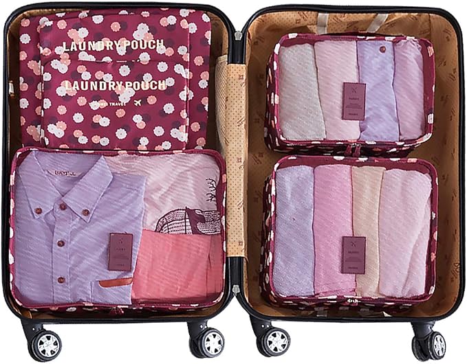 Mossio 7 Set Packing Cubes with Shoe Bag - Travel Carry On Luggage Organizer - Image 3