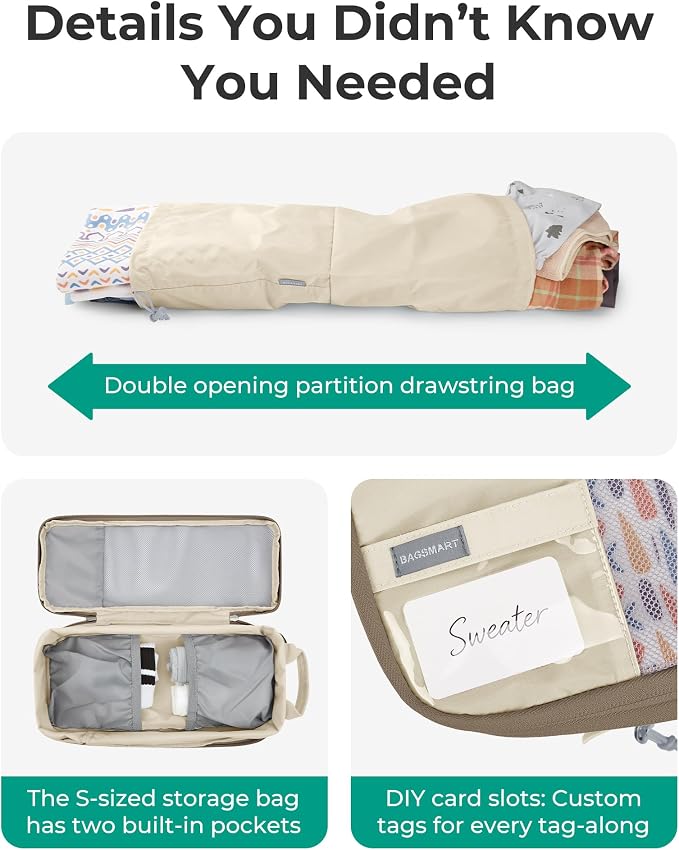 BAGSMART Compression Packing Cubes for Travel Essentials | 14 Set /6 Set /4 Set/2 Set, Lightweight, Durable - Image 5