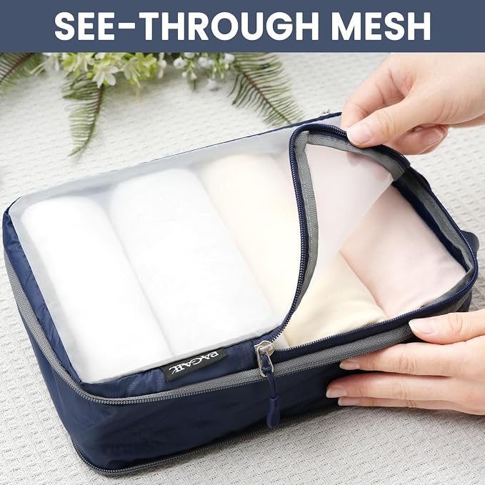 BAGAIL 6 Set Ultralight Compression Packing Cubes Packing Organizer for Travel Accessories Luggage Suitcase Backpack - Image 3