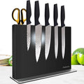 Magnetic Knife Block Without Knives—Black Stainless Steel Double-Sided Magnetic Knife Holder Stand with Strong Magnets, Knife Storage Organizer for Kitchen Counter top by Unknown