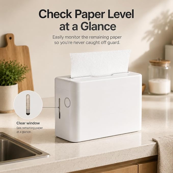Paper Towel Dispenser Countertop, Commercial Multifold/Trifold/C Fold/Z Fold Paper Towel Dispenser, Hand Towel Dispenser for Bathroom, Bedroom, Kitchen, Toilet White - Image 3