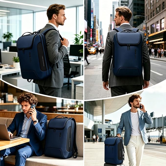 BANGE Laptop Backpack for 17.3Inch Notebook,Waterproof Travel Backpacks,High Tech Backpack with Water Bottle, Business Backpacks for Men and Women - Image 7