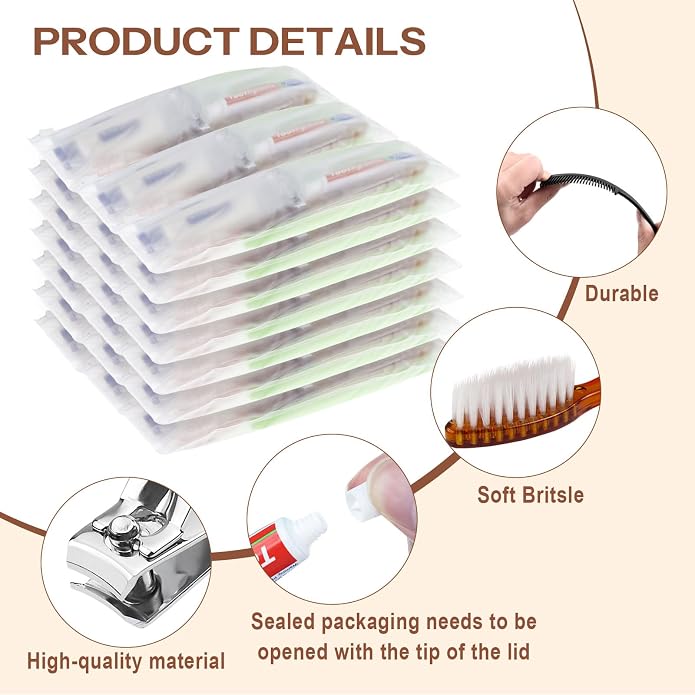 Travel Size Toiletries Kit Individually Packed,Personal Hygiene Kit for for Men Women - Image 3