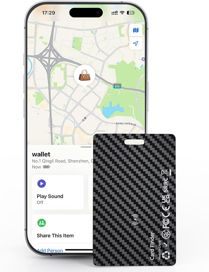Wallet Tracker Card Compatible with Apple Find My (iOS Only) | Ultra-Slim 0.07 inches, Rechargeable Finder, IP68 Waterproof Tracking Card for Wallets, Luggage, Passport, Purse - Image 9