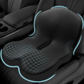 Memory Foam Seat Cushion for Sciatica & Back Pain Relief - Ergonomic Chair Pad with Adjustable Strap & Supportive Comfort Cover, Non-Slip for Car, Truck, Office Chair -Black by MosxoedEnjoyLife