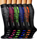 6 Pack Copper Compression Socks for Women and Men Circulation-Best Support for Medical,Running,Nursing,Athletic by Bluemaple