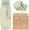 BLUE GINKGO Collapsible Water Bottle – Lightweight, Foldable Silicone Bottle for Travel, Hiking, and Camping (16.9oz, Made in Korea, Olive Green) by BLUEGINKGO