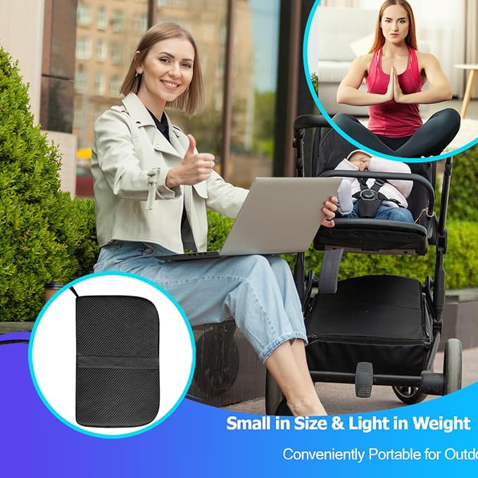 masteymoh Foldable Seat Cushion (15.7" x 11.8") Portable Gel Seat Cushion for Travel with Honeycomb Design, Portable Travel Cushion for Camping, Stadium, Garden, Park Bench or Airplane Seat - Image 6
