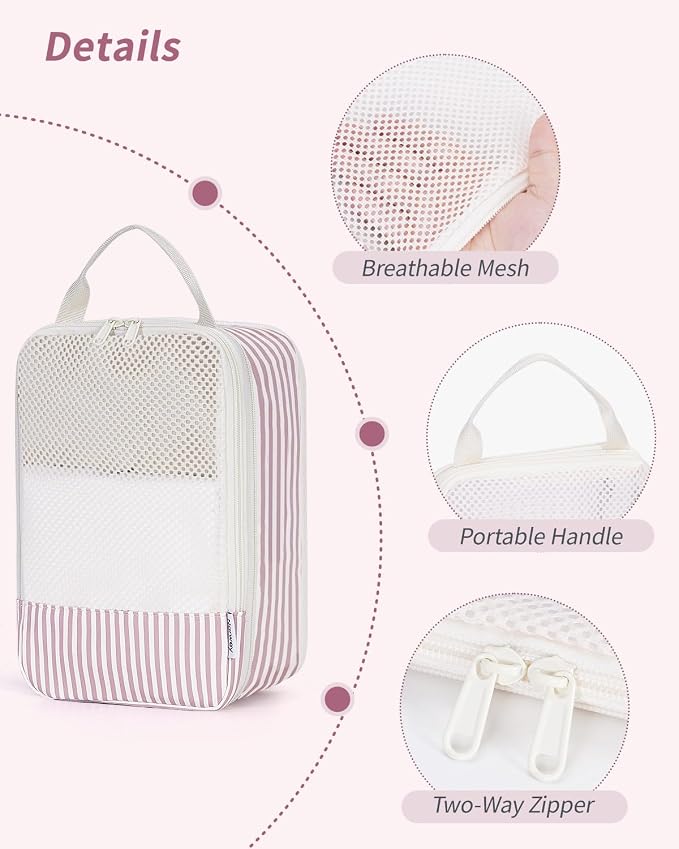 Narwey 6 Set Compression Packing Cubes for Travel Women Men, Travel Cubes for Carry On Suitcase, Durable Compression Luggage Organizer Bags - Image 4