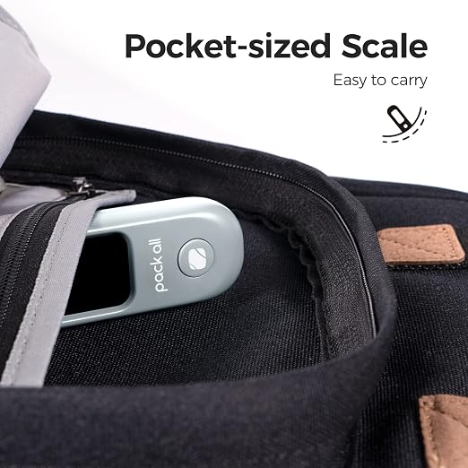pack all Digital Luggage Scale for Travel, 110Lbs Capacity, 0.1Lb Precision | Handheld, Backlit LCD Display, Lb/Kg/Oz Conversion, Tare Function, Battery Included, Rock Grey - Image 7