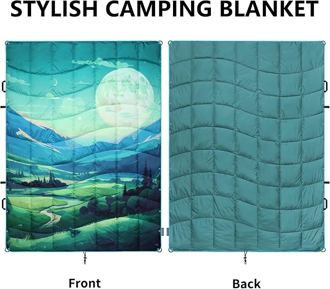 Camping Blanket, Puffy Blankets Lightweight Windproof Resistant for Outdoors,Hiking, Backpacking,Car,Picnic,Stadium - Image 5