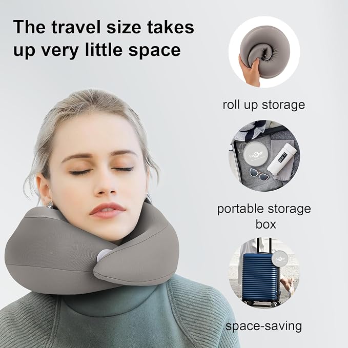 Travel Neck Pillow Airplane,Memory Foam Neck Pillow Travel,Flight Pillow - Image 7
