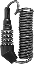 ROCKBROS Motorcycle Helmet Lock Combination 4 Digit Lightweight Cable | 0.18" Thick Anti-Cut Steel, Extends to 60", 100g Ultra-Light, PVC Coating Scratch-Free, for Helmet/Wheel/Stroller/Luggage by ROCKBROS
