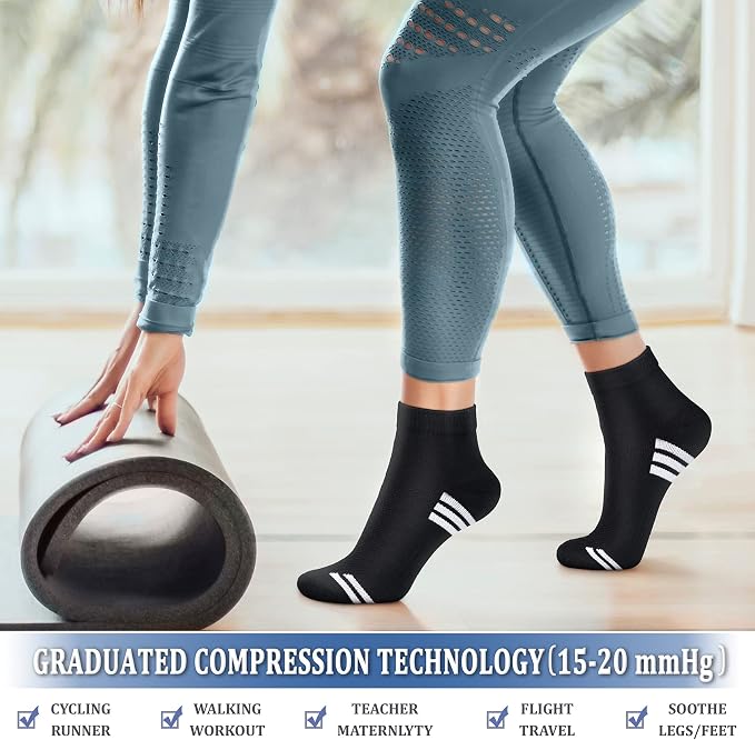 CHARMKING Compression Socks for Women & Men Circulation 15-20 mmHg is Best for Athletic Running Cycling Nurse Daily Wear - Image 2
