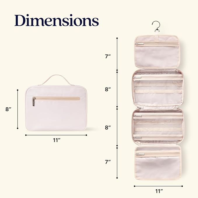 VANDEL Waterproof Hanging Toiletry Bag [TSA-Approved] Cosmet Travel Bag | Makeup Case Toiletries Organizer, Hanging Makeup Organizer Bag, Cosmetic Travel Bags for Women, Waterproof Zippers - Image 7