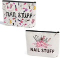 ZHAMEN 2Pcs Makeup Bag Portable Pouch Purse Cosmetic Bags for Women | Cosmetic Bags for Women Manicurist Travel Makeup Toiletries Accessories, Christmas Birthday Gifts for Women by ZHAMEN