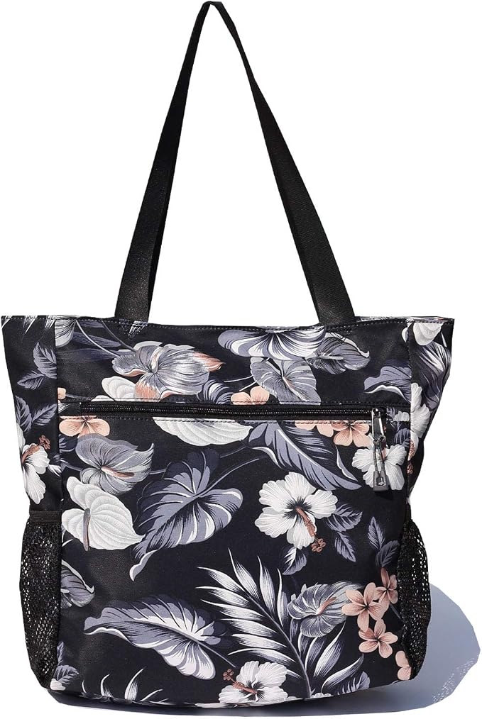 ESVAN Original Floral Water Resistant Large Tote Bag Shoulder Bag for Gym Beach Travel Daily Bags Upgraded - Image 3
