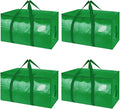 BALEINE 4-Pack Oversized Moving Bags with Reinforced Handles, Heavy-Duty Storage Tote for Clothes, Moving Supplies (Light Green, 4-Pack) by BALEINE