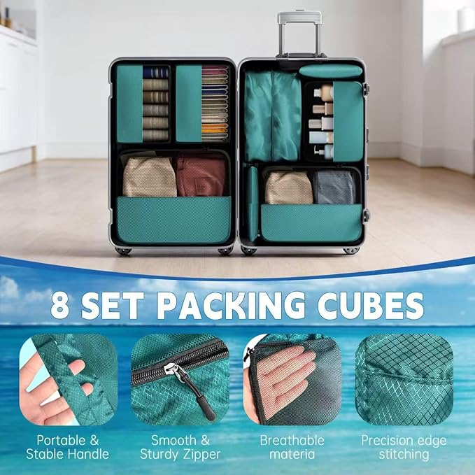 8 Set Packing Cubes for Travel,Luggage Organizers for Travel Accessories - Image 3