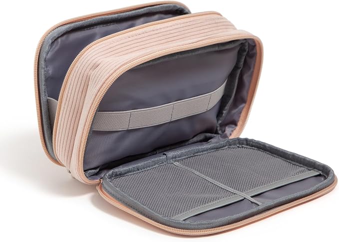 U Brands Electronics Organizer Travel Case, Cord Storage, 8" x 5.25", Pink - Image 2