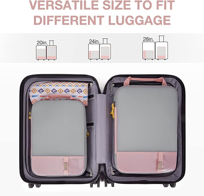 BAGSMART Compression Packing Cubes for Travel Essentials | 14 Set /6 Set /4 Set/2 Set, Lightweight, Durable - Image 3