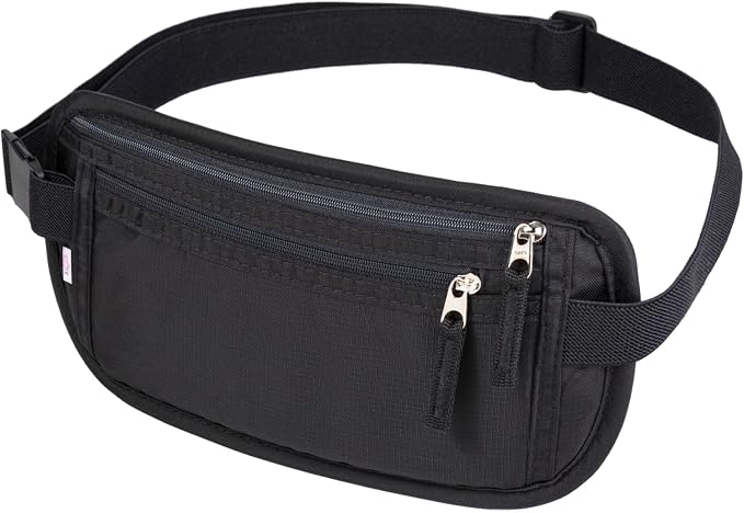 Money Belt Passport Holder Slim Hidden Travel Wallet with RFID Blocking - Image 4