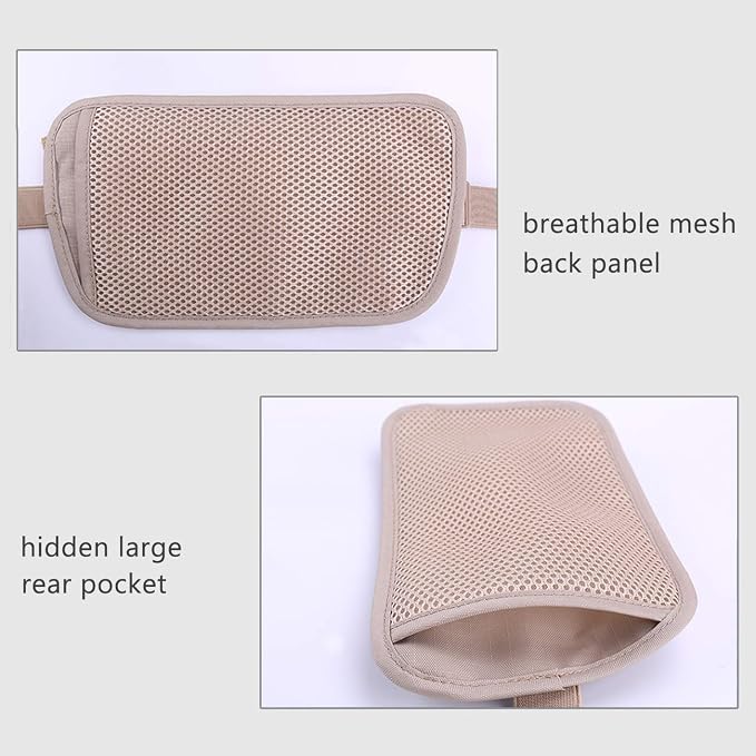 Money Belt for Travel, Slim RFID Blocking Women and Men Hidden Travel Pouch Under Clothes, Passport Holder Protect Cash, Documents, Credit Card, Bonus 2 RFID Sleeves - Image 5