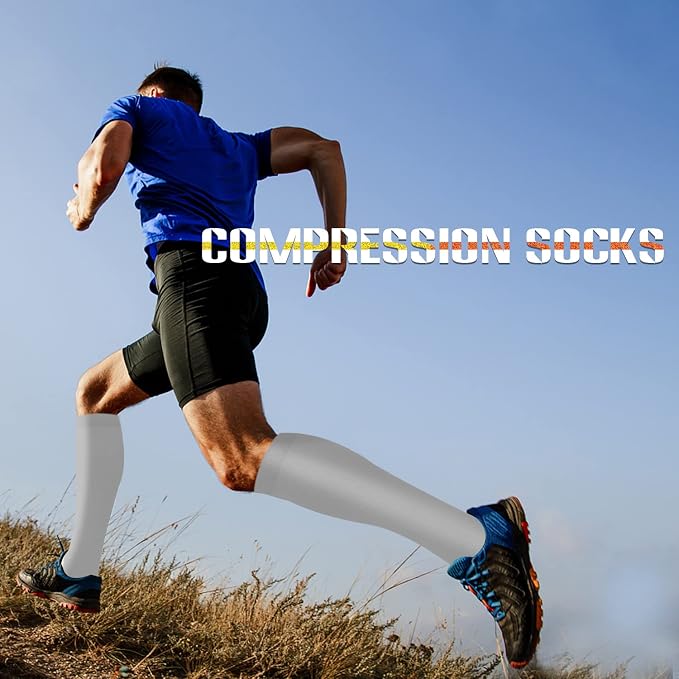 Sooverki Compression Socks for Women and Men Circulation (3/4 Pairs) is Best Support for Running Athletic Cycling Hiking - Image 5