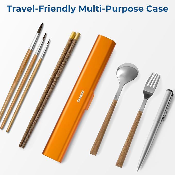 Aluminum Toothbrush Travel Case, Portable Travel Toothbrush Holder, Durable Manual Toothbrush Box Container for Traveling, Bathroom, Camping, Business Trip-Pumpkin Orange - Image 6