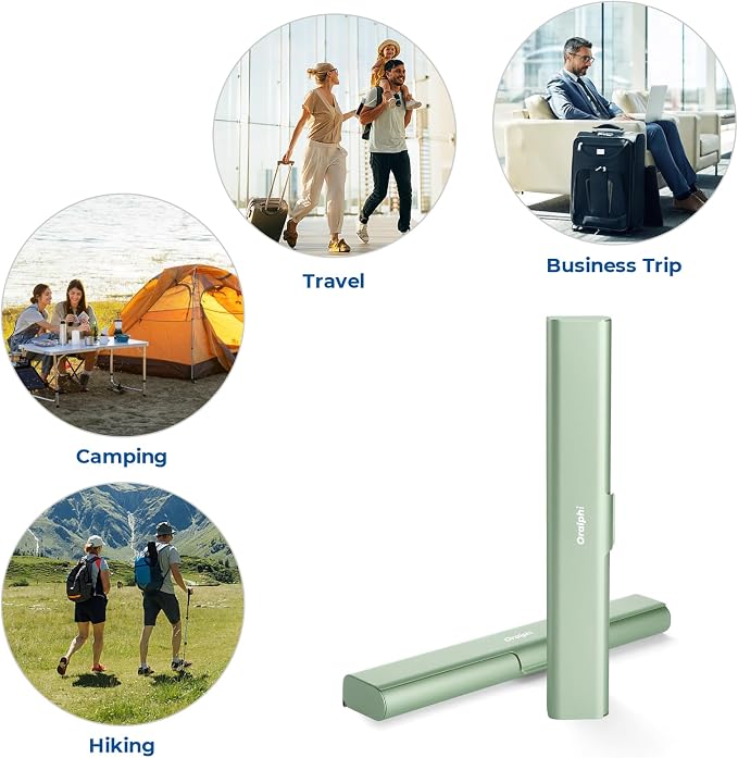 Aluminum Toothbrush Travel Case, Portable Travel Toothbrush Holder, Durable Manual Toothbrush Box Container for Traveling, Bathroom, Camping, Business Trip-Green - Image 8