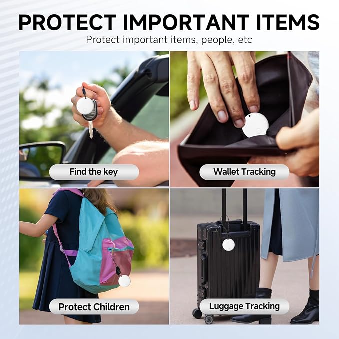 Air Tracker Tags- 2 Pack, Item Locator, Bluetooth Luggage Tracker Works for Apple Find My (iOS Only),Key Finder, ltem Locator for Wallet, Backpack,Suitcase, Bag, Birthday Gift - Image 6